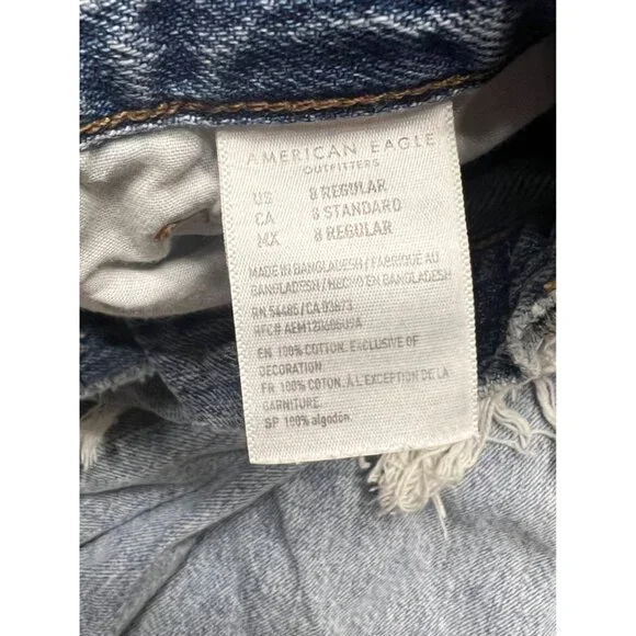 American Eagle Outfitters | Mom Jean | Destroyed Distressed | Size  8 - Picture 11 of 14